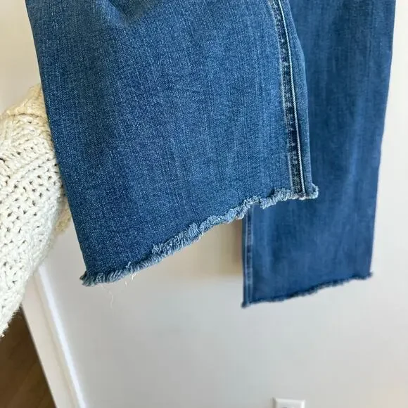 Zara Wide-Leg Raw Hem Jeans 2 - Picture 6 of 10